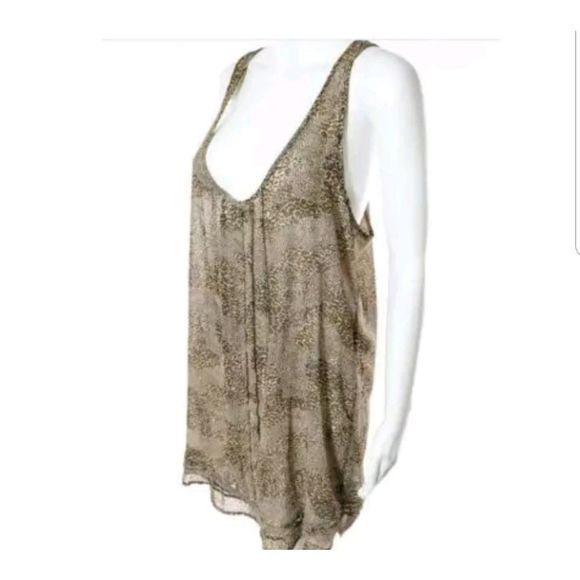 Patterson J. Kincaid Animal Print Sheer Tunic Sz.L - Picture 1 of 5